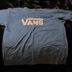 Vintage Vans Navy T-Shirt with Checkered Logo